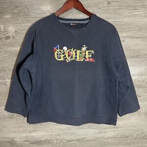 Vintage SJB Sport St. John's Bay Sweatshirt Golf Embroidered Size Petite XL